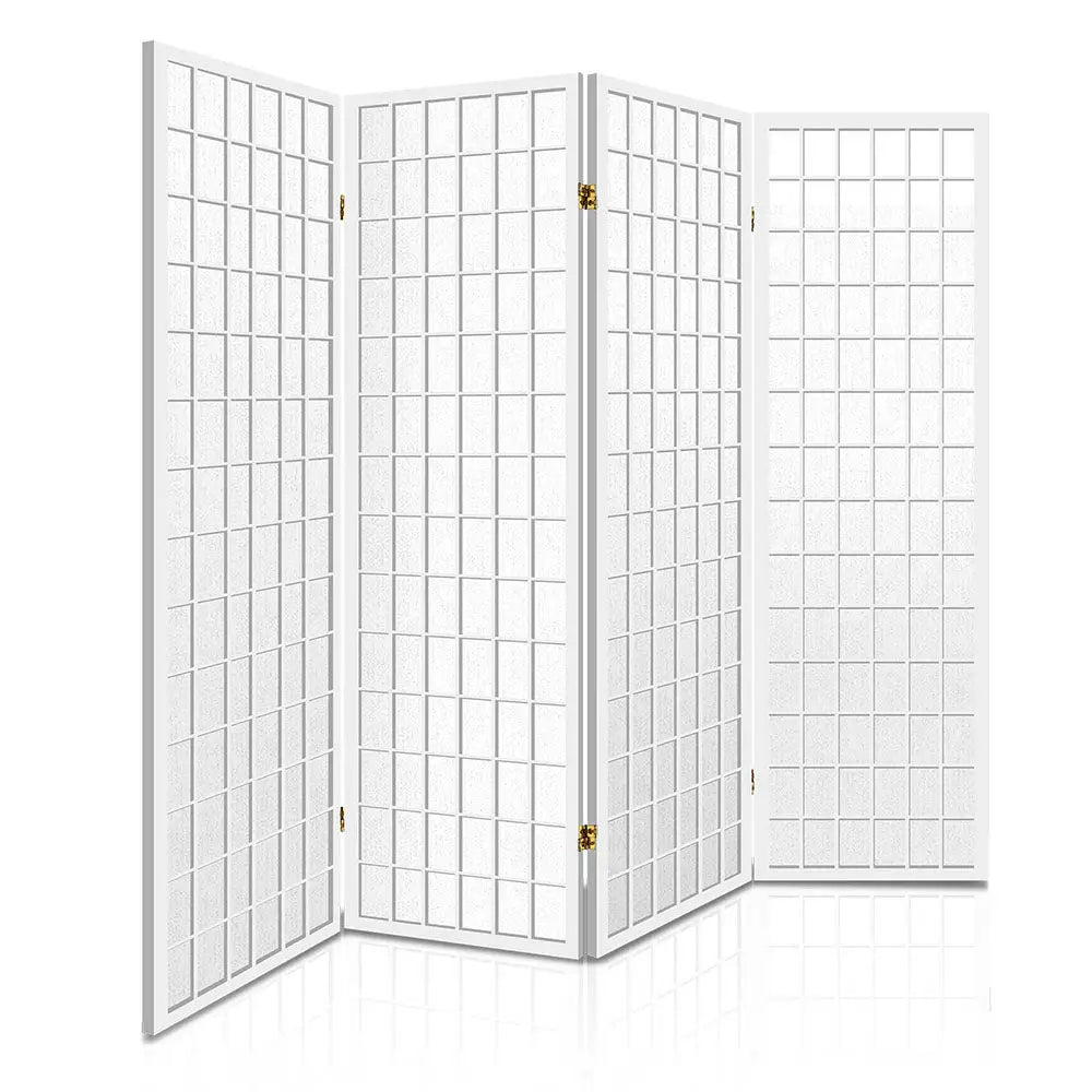 Artiss 4 Panel Room Divider Screen 174x179cm White - Furniture > Living Room