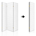 Artiss 4 Panel Room Divider Screen 174x179cm White - Furniture > Living Room