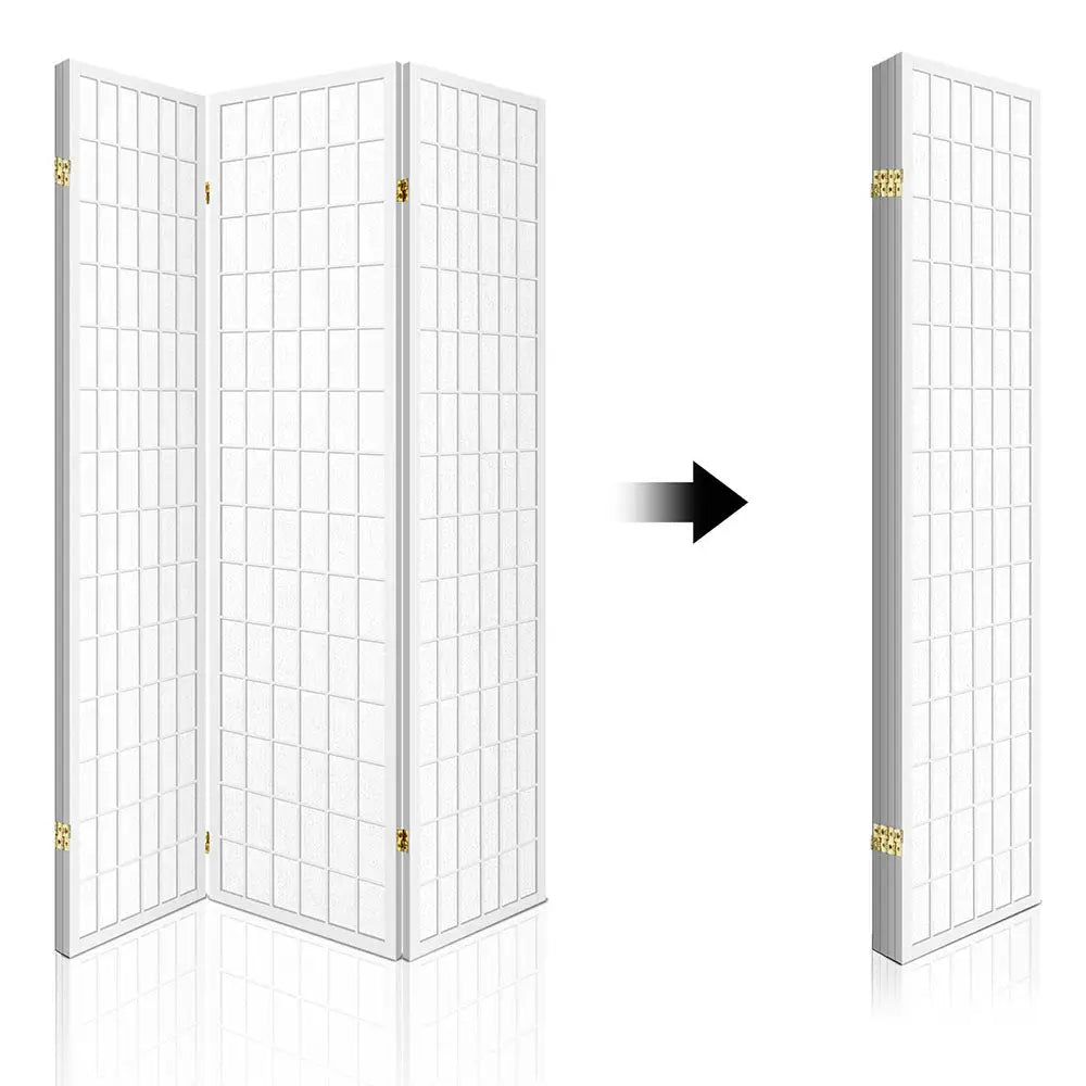 Artiss 4 Panel Room Divider Screen 174x179cm White - Furniture > Living Room