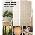 Artiss 4 Panel Room Divider Screen 176x179cm Nova White - Furniture > Living Room