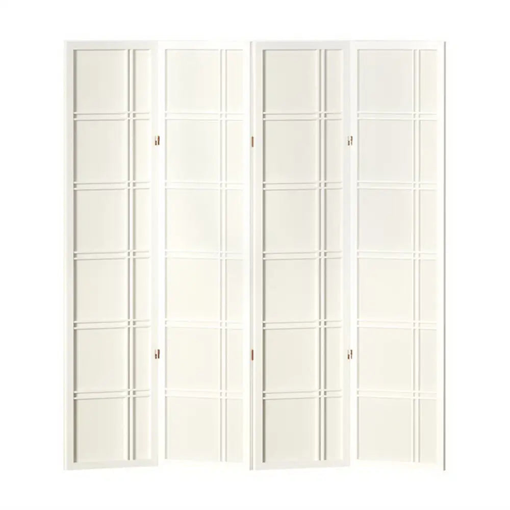 Artiss 4 Panel Room Divider Screen 176x179cm Nova White - Furniture > Living Room