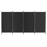 Artiss 4 Panel Room Divider Screen 345x180cm Fabric Black - Furniture > Bedroom > Room Dividers