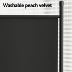Artiss 4 Panel Room Divider Screen 345x180cm Fabric Black - Furniture > Bedroom > Room Dividers