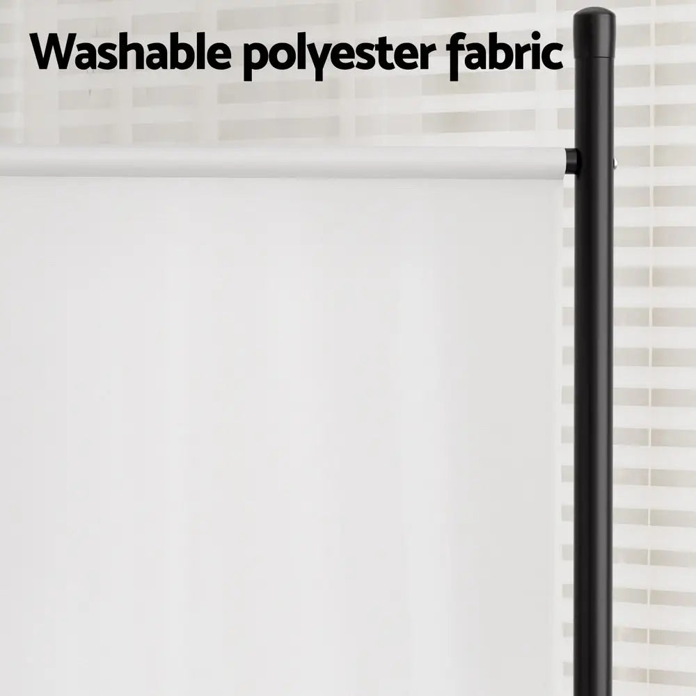 Artiss 4 Panel Room Divider Screen 345x180cm Fabric White - Furniture > Bedroom > Room Dividers