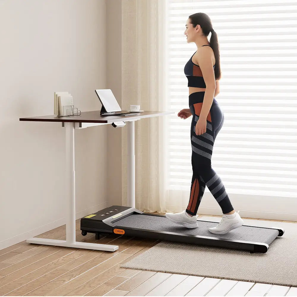 Artiss 400mm Treadmill Electric Walking Pad with 120cm Automatic Standing Desk - Furniture > Office > Desks