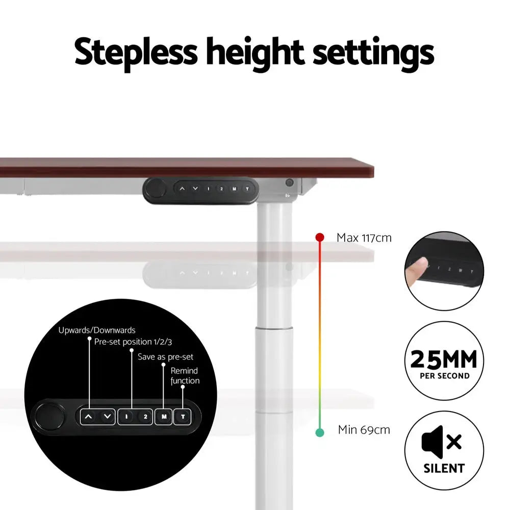 Artiss 400mm Treadmill Electric Walking Pad with 120cm Automatic Standing Desk - Furniture > Office > Desks
