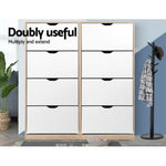 Artiss 48 Pairs Shoe Cabinet Rack Organiser Storage Shelf Wooden - Furniture > Living Room