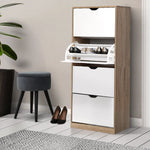 Artiss 48 Pairs Shoe Cabinet Rack Organiser Storage Shelf Wooden - Furniture > Living Room