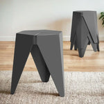 Artiss 4PC Puzzle Stool Bar Stools Stackable Grey - Furniture > Bar Stools & Chairs > Table & Bar Stools