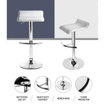 Artiss 4x Bar Stools Adjustable Gas Lift Chairs White - Furniture > Bar Stools & Chairs