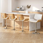 Artiss 4x Bar Stools Adjustable Leather Chairs - Furniture > Bar Stools & Chairs > Arm Chairs & Recliners