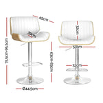 Artiss 4x Bar Stools Adjustable Leather Chairs - Furniture > Bar Stools & Chairs > Arm Chairs & Recliners