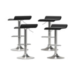 Artiss 4x Bar Stools Faux Leather Chair Black - Furniture > Bar Stools & Chairs > Table & Bar Stools