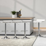 Artiss 4x Bar Stools Faux Leather Chair White - Furniture > Bar Stools & Chairs > Table & Bar Stools