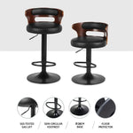 Artiss 4x Bar Stools Gas Lift Faux Leather - Furniture > Bar Stools & Chairs > Table & Bar Stools