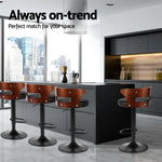 Artiss 4x Bar Stools Gas Lift Faux Leather - Furniture > Bar Stools & Chairs > Table & Bar Stools