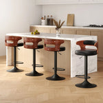 Artiss 4x Bar Stools Gas Lift Faux Leather - Furniture > Bar Stools & Chairs > Table & Bar Stools