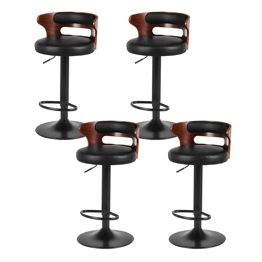 Artiss 4x Bar Stools Gas Lift Faux Leather - Furniture > Bar Stools & Chairs > Table & Bar Stools