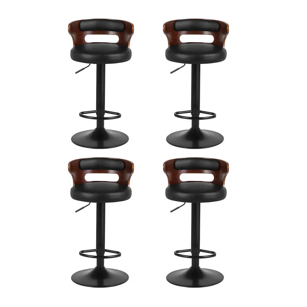 Artiss 4x Bar Stools Gas Lift Faux Leather - Furniture > Bar Stools & Chairs > Table & Bar Stools