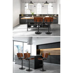 Artiss 4x Bar Stools Gas Lift Leather All Black - Furniture > Bar Stools & Chairs > Table & Bar Stools