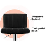 Artiss 4x Bar Stools Gas Lift Leather Black - Furniture > Bar Stools & Chairs > Table & Bar Stools