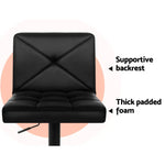 Artiss 4x Bar Stools Gas Lift Leather Chair Black - Furniture > Bar Stools & Chairs > Table & Bar Stools