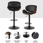 Artiss 4x Bar Stools Gas Lift Leather Padded Black - Furniture > Bar Stools & Chairs > Table & Bar Stools