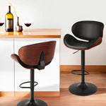 Artiss 4x Bar Stools Gas Lift Leather Padded Black - Furniture > Bar Stools & Chairs > Table & Bar Stools