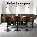 Artiss 4x Bar Stools Gas Lift Leather Padded Black - Furniture > Bar Stools & Chairs > Table & Bar Stools