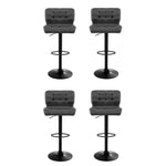 Artiss 4x Bar Stools Gas Lift Leather Padded Grey - Furniture > Bar Stools & Chairs > Massage Chairs