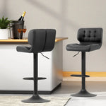 Artiss 4x Bar Stools Gas Lift Leather Padded Grey - Furniture > Bar Stools & Chairs > Massage Chairs