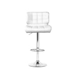 Artiss 4x Bar Stools Gas Lift Leather Padded White - Furniture > Bar Stools & Chairs