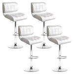 Artiss 4x Bar Stools Gas Lift Leather Padded White - Furniture > Bar Stools & Chairs