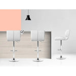 Artiss 4x Bar Stools Gas Lift Leather Padded White - Furniture > Bar Stools & Chairs