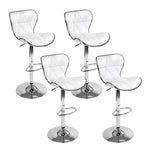 Artiss 4x Bar Stools Gas Lift Leather Seat White - Furniture > Bar Stools & Chairs > Table & Bar Stools