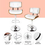 Artiss 4x Bar Stools Gas Lift Leather White - Furniture > Bar Stools & Chairs > Massage Chairs