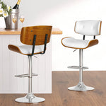 Artiss 4x Bar Stools Gas Lift Leather White - Furniture > Bar Stools & Chairs > Massage Chairs