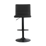 Artiss 4x Bar Stools Gas Lift Linen Fabric Black - Furniture > Bar Stools & Chairs