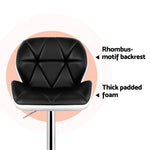 Artiss 4x Bar Stools Gas Lift Padded Leather Black & White - Furniture > Bar Stools & Chairs > Table & Bar Stools