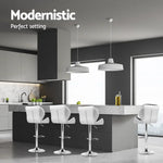 Artiss 4x Bar Stools Gas Lift Padded Leather Black & White - Furniture > Bar Stools & Chairs > Table & Bar Stools