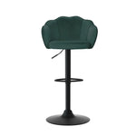 Artiss 4x Bar Stools Gas Lift Velvet Green - Furniture > Bar Stools & Chairs > Table & Bar Stools