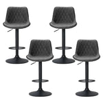Artiss 4x Bar Stools Gas Lift Vintage Leather Black - Furniture > Bar Stools & Chairs > Massage Chairs