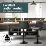 Artiss 4x Bar Stools Gas Lift Vintage Leather Black - Furniture > Bar Stools & Chairs > Massage Chairs
