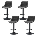 Artiss 4x Bar Stools Gas Lift Vintage Leather Black - Furniture > Bar Stools & Chairs > Massage Chairs
