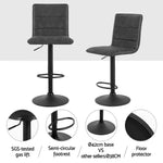 Artiss 4x Bar Stools Gas Lift Vintage Leather Grey - Furniture > Bar Stools & Chairs > Massage Chairs