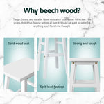 Artiss 4x Bar Stools Kitchen Chairs Wooden White - Furniture > Bar Stools & Chairs > Table & Bar Stools