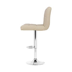 Artiss 4x Bar Stools Leather Gas Lift Beige - Furniture > Bar Stools & Chairs