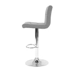 Artiss 4x Bar Stools Leather Gas Lift Grey - Furniture > Bar Stools & Chairs