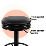 Artiss 4x Bar Stools Leather Padded Gas Lift - Black - Furniture > Bar Stools & Chairs > Massage Chairs
