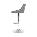 Artiss 4x Bar Stools Leather Padded Gas Lift Grey - Furniture > Bar Stools & Chairs